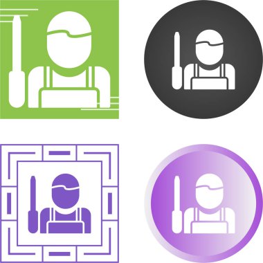 Becerikli adam simgeleri beyaz arkaplanda ayarlandı. 