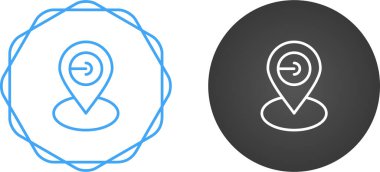 Konum veya harita simgesi simgesi. vektör illüstrasyonu