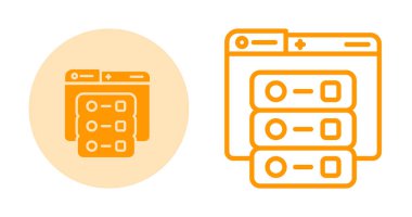Sunucu simgeleri, güvenlik konsepti, vektör illüstrasyonlu bilgisayar dizinleri   