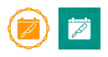 Kesici bıçak simgesi vektör illüstrasyonu 