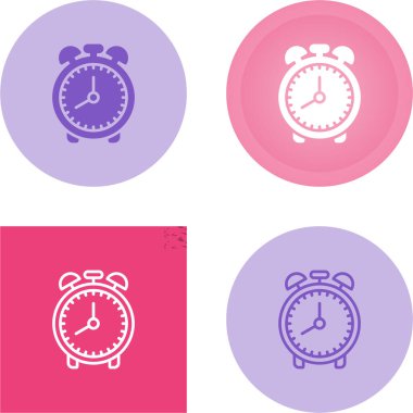 Alarm Saat simgeleri soyut arkaplanda izole edildi   