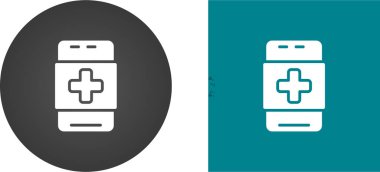 tıbbi uygulama simgesi vektör resimleme tasarımı