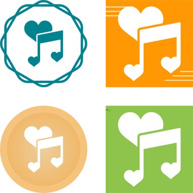 Müzik simgesinin vektör illüstrasyonu