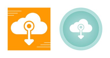 Bulut Yerli simgeleri seti, vektör illüstrasyonu 