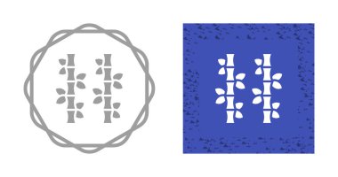 Bambu bitkileri ikonu vektör illüstrasyonunu ayarla 