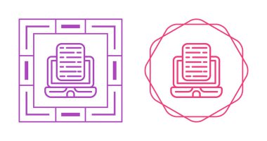 Bilgisayar web simgesi vektör illüstrasyonunda test