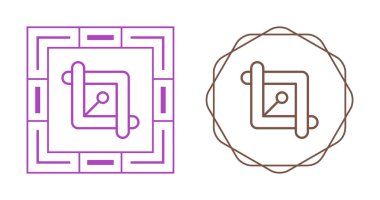 Kırpma simgeleri ayarlandı, vektör illüstrasyonu