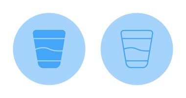 bir bardak su ağı ikonu vektör illüstrasyonu