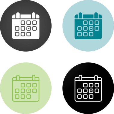 Takvim Icons set, vektör çizim