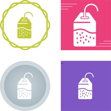 Çay poşeti ikonları. vektör illüstrasyonu