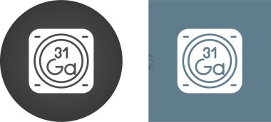 Kimyasal Element Web simgesi vektör çizimi