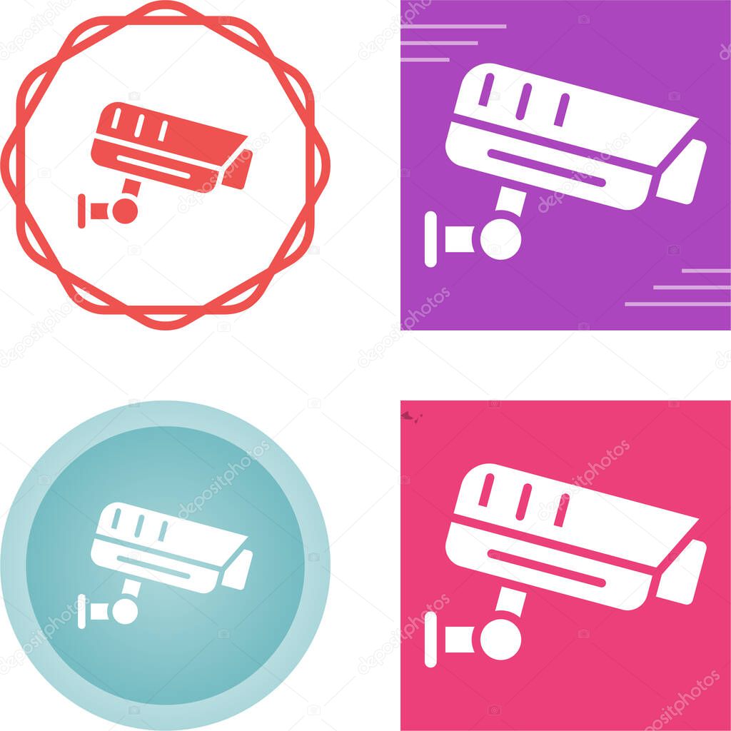 Fixed CCTV, Security Camera Icons set, Vector Template Illustration Design
