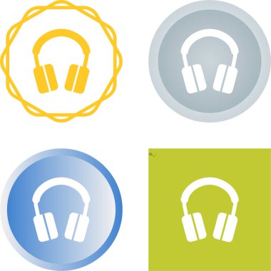 Kulaklıklar web simgeleri, vektör illüstrasyonu