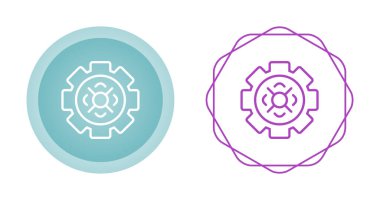 dişli hedef simgesi vektör illüstrasyonunu ayarla 