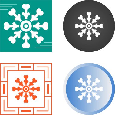 Kar tanesi Icons set, vektör çizim 