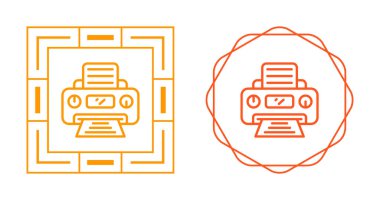 yazıcı düz simgeleri, vektör illüstrasyonu