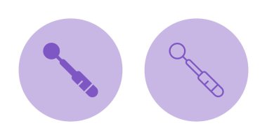 Diş aynası simgeleri ayarlandı, vektör illüstrasyonu