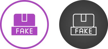 Sahte Ürünler, sahte ikonlar vektör illüstrasyonu 