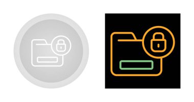 Güvenli dizin simgeleri ayarlandı, vektör illüstrasyonu 