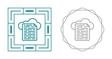 bulut veri vektör simgeleri ayarlandı, vektör illüstrasyonu