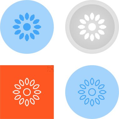 çiçek Icons set, vektör çizim