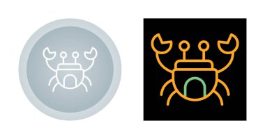 Yengeç simgeleri vektör çizimi 