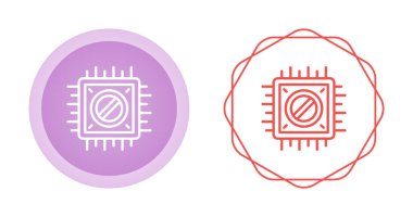 mikroçip simgeleri ayarlandı, vektör illüstrasyonu 