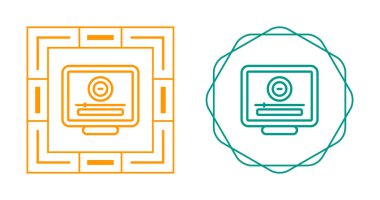 ortam oynatıcı web simgesi vektör çizimi