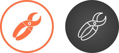 Nippers web simgesi vektör illüstrasyonu