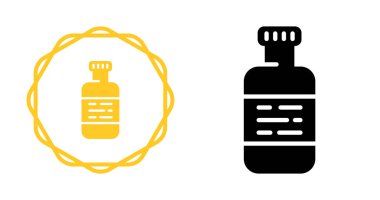 Şişe simgeleri seti, vektör illüstrasyonu basit tasarım