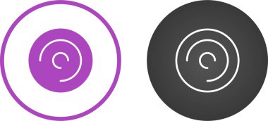 Beyaz arkaplanda izole edilmiş daire simgeleri, vektör illüstrasyonu 