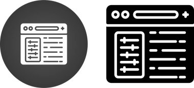 Web tarayıcı simgesi vektör illüstrasyon tasarımı