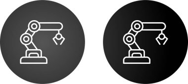 Robotik kol simgeleri kümesi, vektör illüstrasyonu