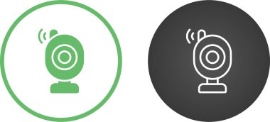 Web kamera simgesi. Düz stil. vektör illüstrasyonu.