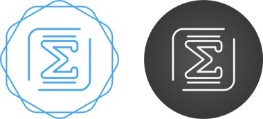 sigma harf simgeleri ayarlandı, vektör illüstrasyonu