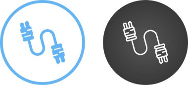 Kablo simgesi ayarlandı. Güç kabloları, uzatma kabloları, kriko bağlantıları