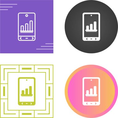 Akıllı telefon web simgesi vektör illüstrasyonunda grafik şeması