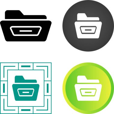 klasör simgeleri ayarlamak, illüstrasyon vektör 