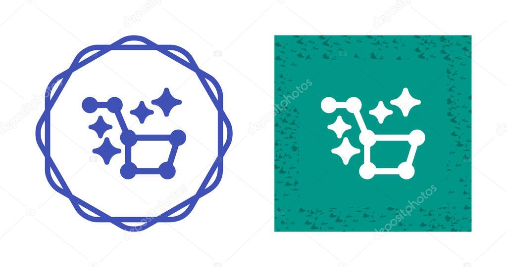 Vector illustration of the Constellation Ursa Major icon on white background