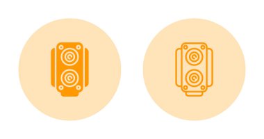 Hoparlör simgeleri beyaz arkaplanda izole edildi.