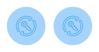 Web sayfasında parola tazeleme için basit grafik simgeleri.