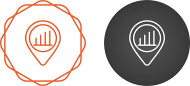 grafik grafiği web simgesi vektör illüstrasyonu