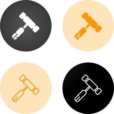 Çekiç ağı simgeleri ayarlandı, vektör illüstrasyonu