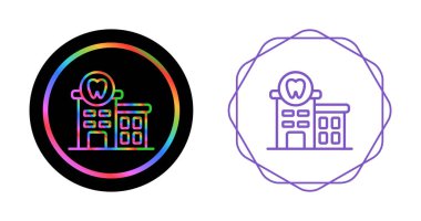 Diş sağlığı kliniği ikonu vektör illüstrasyonu 