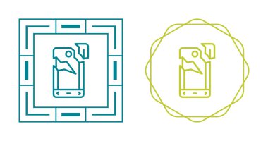 Beyaz arkaplanda izole edilmiş bir dizi akıllı telefon simgesi, vektör illüstrasyonu    