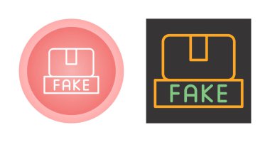 Sahte Ürünler, sahte ikonlar vektör illüstrasyonu 