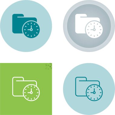 gecikme simgeleri ayarlandı, vektör illüstrasyonu 