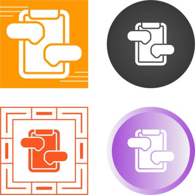 Akıllı telefon mesajlaşması. Baloncuklu sohbet bildirim işareti. Görüntü vektörü