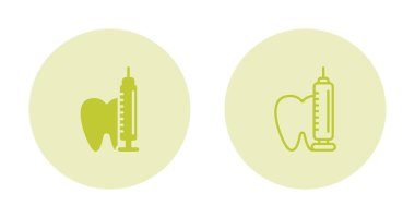 çizgi şırıngası ve diş vektörü çizimi 