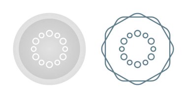 soyut çember ağ simgesi vektör çizimi